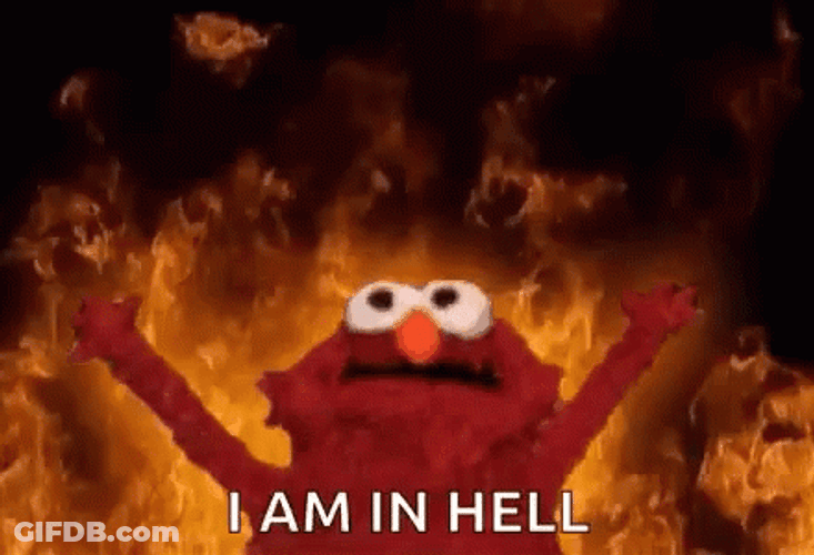 Elmo Hot As Hell GIF
