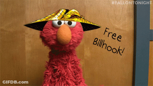 Elmo In Yellow Hat Saying Free Billhook GIF