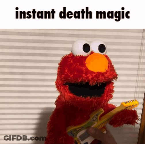 Elmo Instant Death Magic Meme GIF