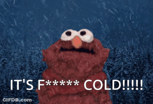 Elmo Is In The Rain With The Words It 'S F *** Cold GIF