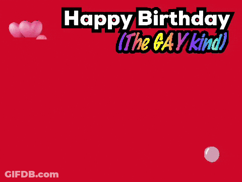 Elmo Is On A Red Background With The Words Happy Birthday The Gay Kind GIF
