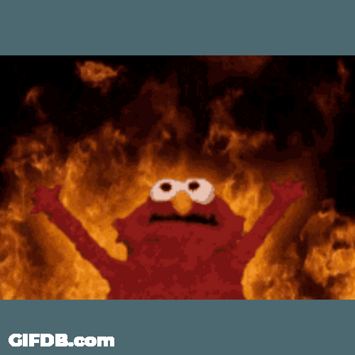 Elmo Lfg To The Fire GIF
