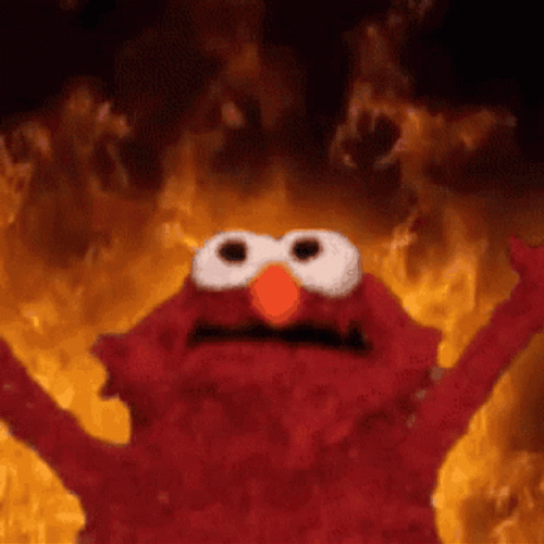 Elmo Meme In The Fire GIF