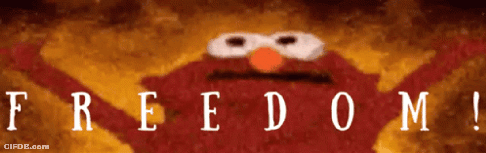 Elmo On Fire Freedom GIF