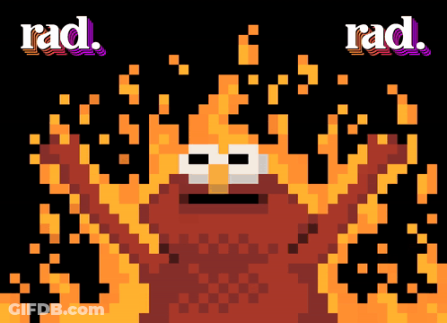 Elmo On Fire Saying Hell Yeahh Passionate Pyro GIF