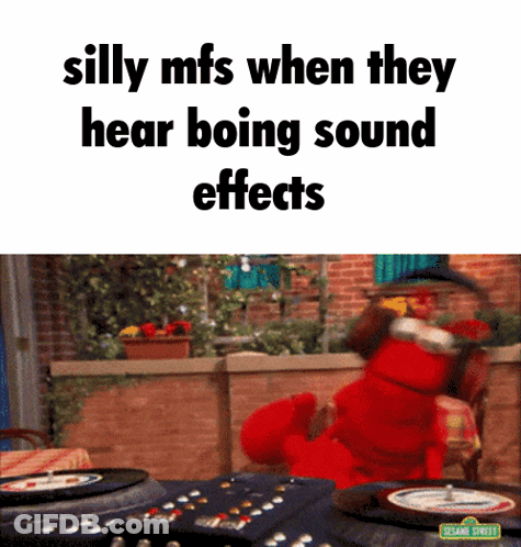 Elmo Playing Record Turntable Silly Mfs Boing Sound Effects GIF
