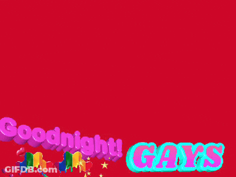 Elmo Says Goodnight Gays In Pink Letters GIF