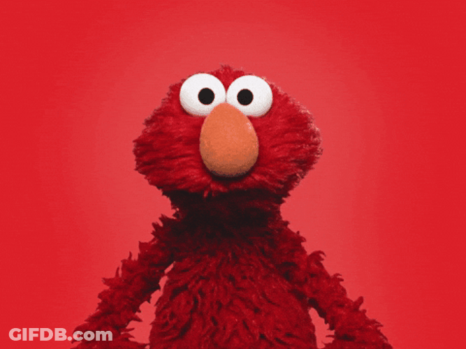 Elmo Says I Don't Think So GIF