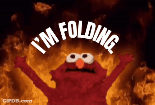 Elmo Says I 'M Folding With Flames Behind Him GIF