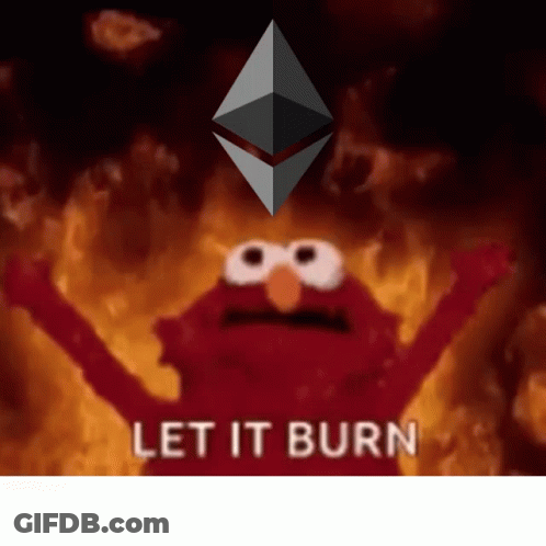 Elmo Says Let It Burn In Front Of A Burning Diamond GIF