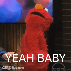 Elmo Says Yeah Baby GIF