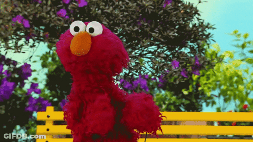 Elmo Seriously Exercising GIF
