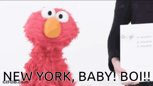 Elmo Sesame Street Next To Person Holding Google Page GIF