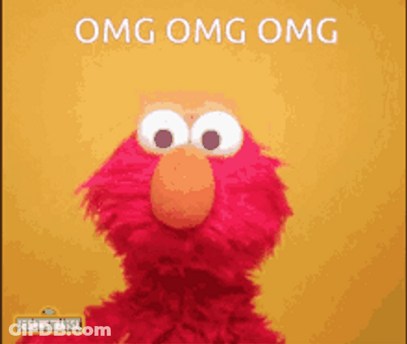Elmo Sesame Street Omg Reaction GIF