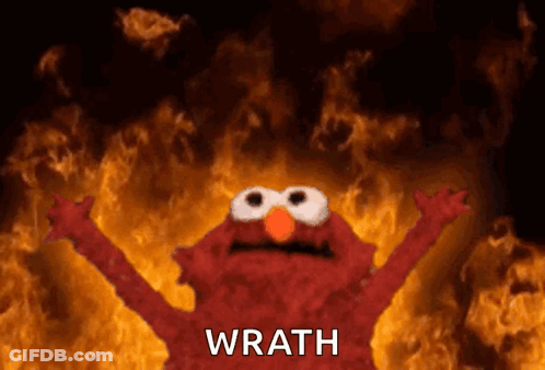 Elmo Sesame Street Wrath Fire GIF