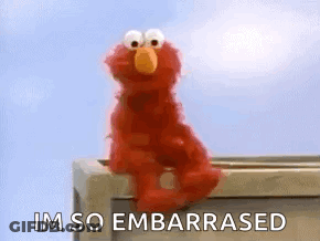 Elmo Sitting Embarrassed GIF