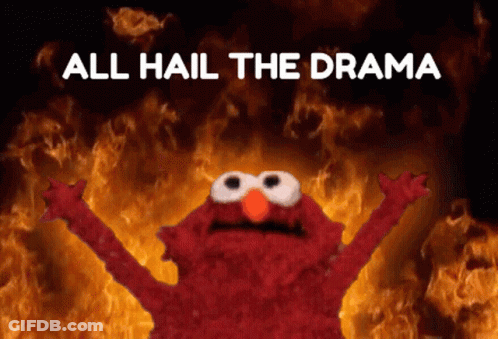 Elmo Standing In Front Of Fire GIF