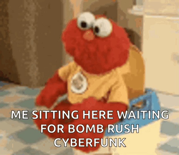 Elmo Toilet Bomb Rush Cyberfunk Meme GIF