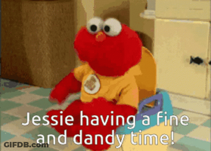 Elmo Toilet Dancing Fine Dandy Time GIF