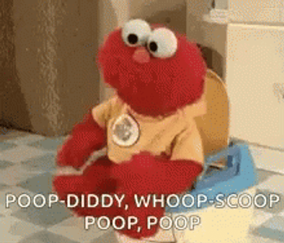 Elmo Toilet Grooving Sesame Street GIF