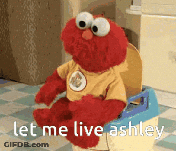 Elmo Toilet Let Me Live Meme GIF