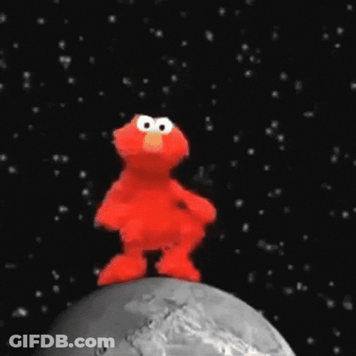 Elmo Toilet Outer Space Dance GIF