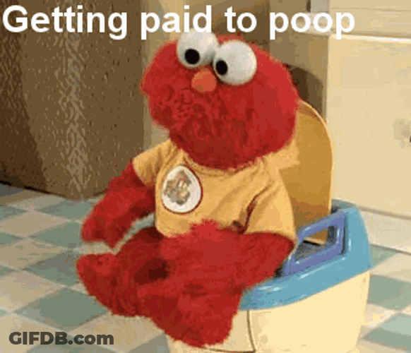Elmo Toilet Paid To Poop Meme GIF