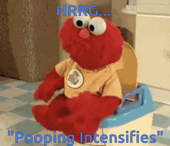 Elmo Toilet Pooping Intensifies Meme GIF