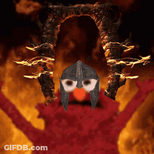 Elmo Wearing A Helmet Stands In Front Of A Burning Statue GIF