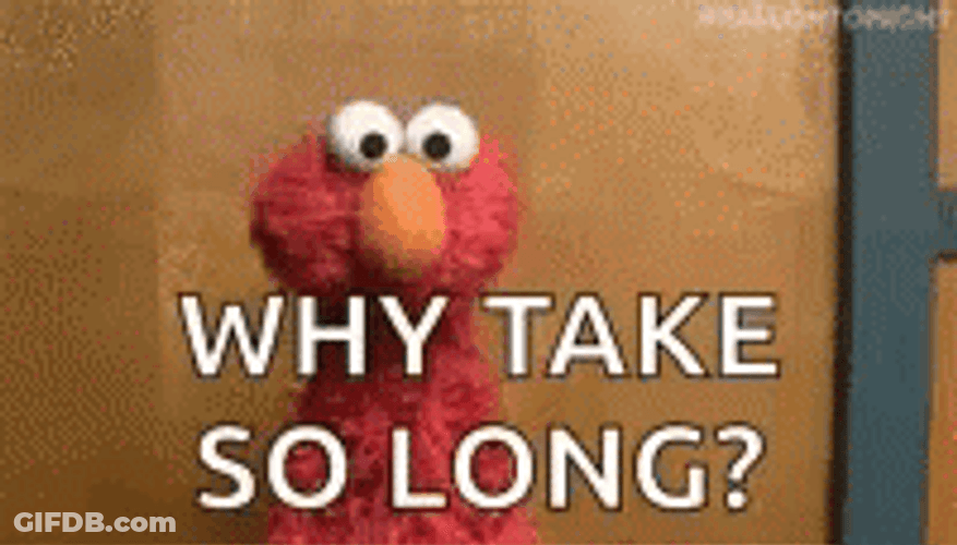 Elmo Why Take So Long Delay GIF