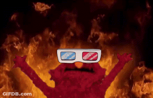 Elmo With 3D Glasses GIF