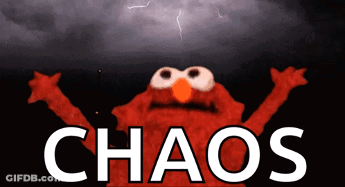Elmo With Lightning Storm And Chaos GIF