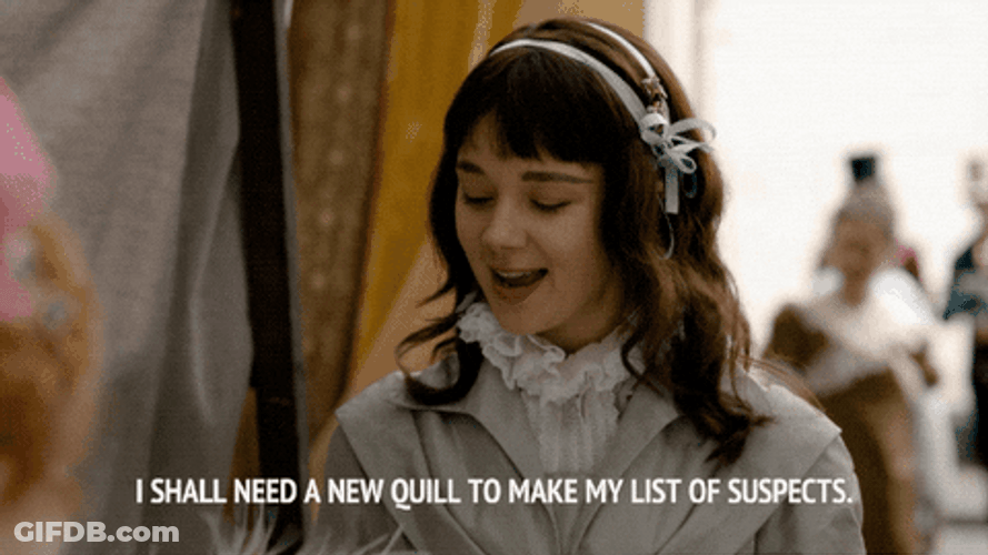 Eloise Bridgerton Planning For Her Investigation GIF