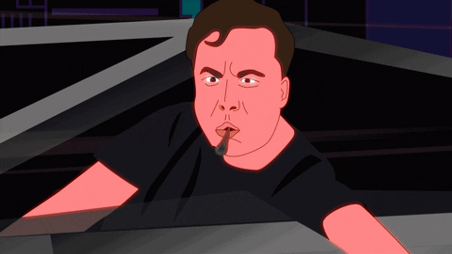 Elon Musk Cartoon Flamethrower GIF