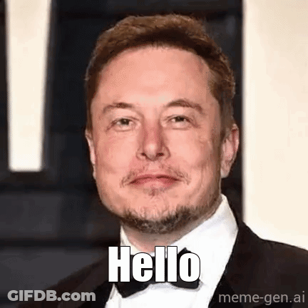 Elon Musk In Tuxedo Saying Hello GIF