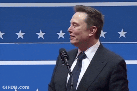 Elon Musk Speaking Into Microphone With Eyes Closed GIF
