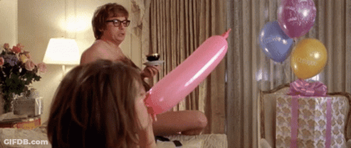 Elongated Balloon Growing GIF