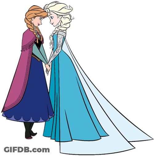 Elsa And Anna Head Touch GIF