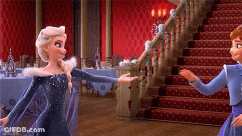Elsa And Anna Hugging GIF