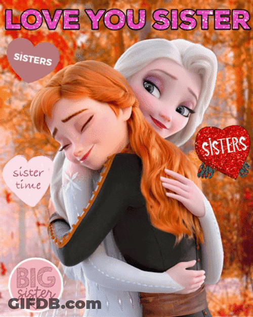 Elsa And Anna Sis Hug GIF