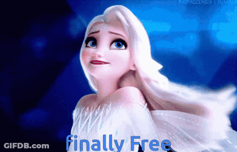 Elsa Finally Free GIF