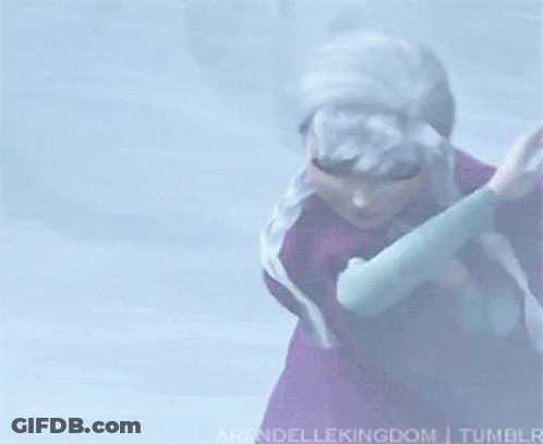 Elsa From Frozen Dancing In Blue Dress GIF