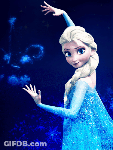 Elsa From Frozen Dark Background GIF