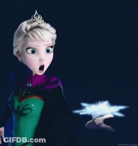 Elsa From Frozen Holding Sword GIF