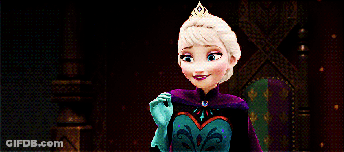 Elsa From Frozen In Tiara And Cape GIF