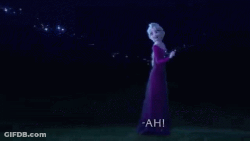 Elsa From Frozen Looking Scared GIF