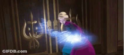 Elsa From Frozen Standing With Sword GIF
