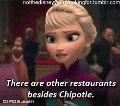 Elsa From Frozen With Restaurant Caption GIF