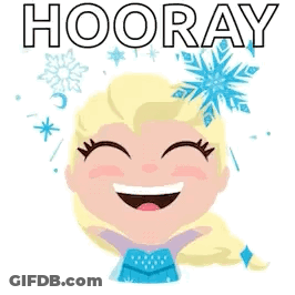Elsa From Frozen With Snowflake And Hooray GIF