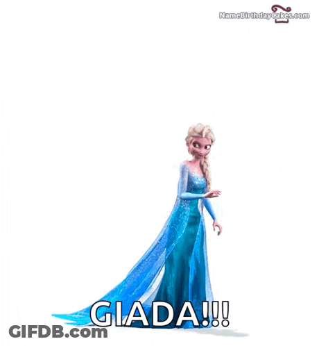 Elsa Happy Birthday Giada Birthday Card GIF